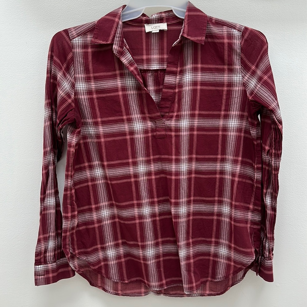 Loft Plaid top